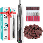 COSLUS C20 Cordless Nail Drill Electric File: Portable All-in-One Kit | Professional for Acrylic Gel Dip Powder Nails, Rechargeable Manicure & Pedicure Machine, Salon Home, Lightweight, Purple