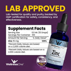 Buy now WellnessOne Ionic Liquid Zinc Drops for Immunity Support - Highly Absorbable Zinc Liquid Supplements for Kids & Adults - USA Tested, Vegan, Non-GMO, Gluten-Free, 1.67 fl oz at indiglob india