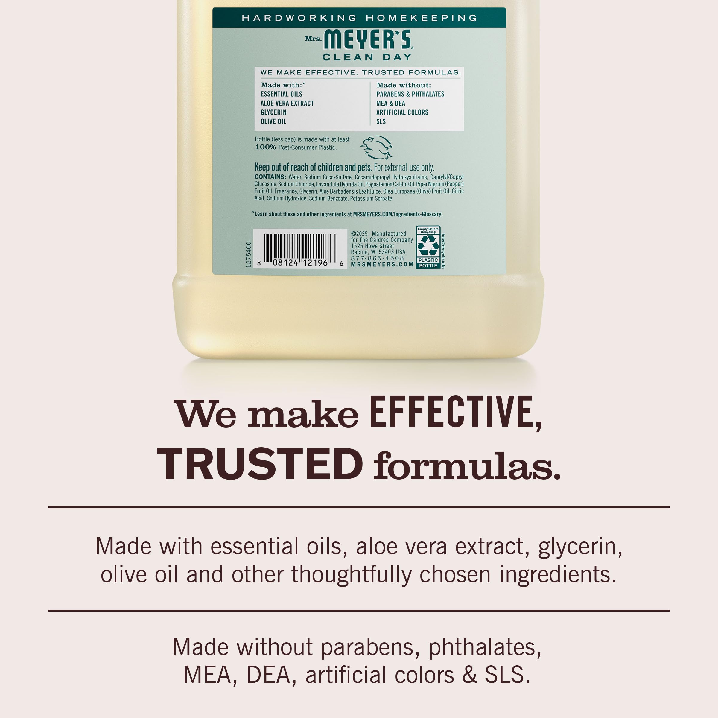 Mrs. MEYER'S CLEAN DAY Hand Soap Refill, Birchwood Scent, 33 Fl Oz Bottle