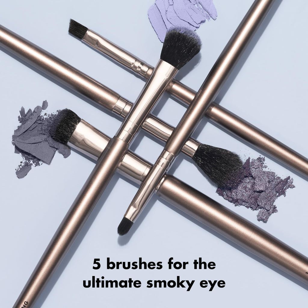 Buy now e.l.f. Smoky Eye Brush Kit, 5-Piece Makeup Brush Kit For Creating A Smoky Eye Look, Apply & Blend Eyeshadow, Vegan & Cruelty-Free at indiglob india