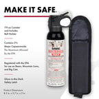 Sabre Frontiersman MAX Bear Spray & Mountain Lion Deterrent, Holster, Bell Kit – 40‑Foot Range, Max Strength 2% Major Capsaicinoids, EPA‑Registered, Self Defense for Hiking, Camping & Hunting, 7.9 oz