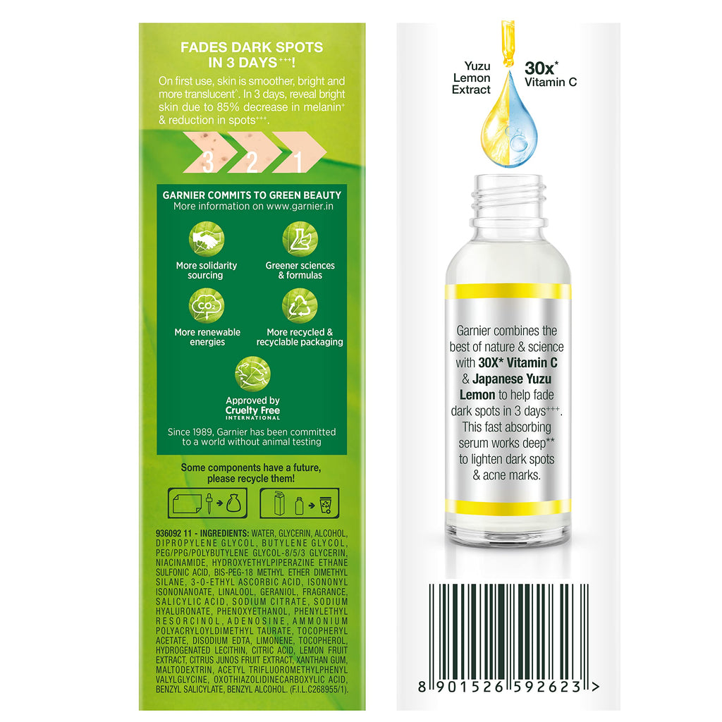 Buy now Garnier Bright Complete VITAMIN C Booster Face Serum, 30ml at indiglob india