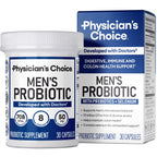 Physician's Choice Probiotics for Men - 70 Billion CFU - 8 Strains - w/Selenium & Organic Prebiotics - Supports Digestive Health, Microbiome, Colon, & Immune Health - Advanced Men's Probiotic - 30ct