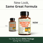 Quercetin with Bromelain Turmeric Curcumin Supplement – Triple Action: Allergy Relief, Inflammation and Joint Support with Organic Tumeric + Bioperine for Max Absorption – 60 Quercetin 500mg Capsules