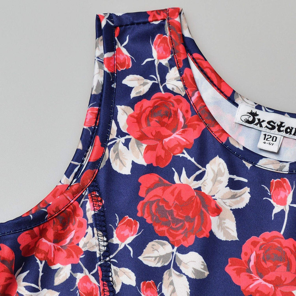 Buy now Girl & Doll Matching Dresses Floral Clothes Sleeveless Summer Swing Dress 3t 4t Navy Flower at indiglob india