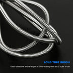 Buy now CPAP Tube Cleaning Brush-7 Feet Flexible + 7 Inches Handy Stainless Steel Wire Bristle Brush- Fits for Standard 22mm Diameter Tubing at indiglob india