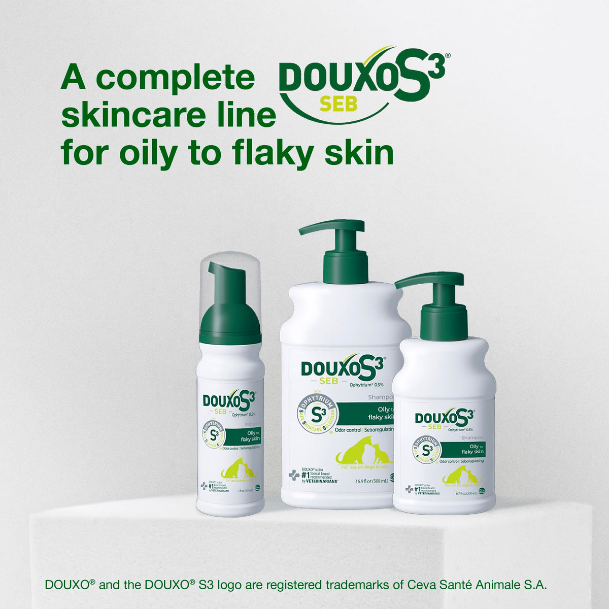 Douxo S3 SEB Dog Seboregulating Mousse, 0.5% Ophytrium, 5 fl oz