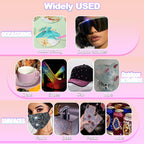 50000+Pcs Rhinestones for Bedazzling Kit 3mm Gems Bedazzler Set | 40 Colors Flat Back Resin Jelly Bedazzled Kits with 3Pcs 10ml B7000 Jewelry Glue for Book Diamond Nail Art, Multicolor