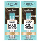 Buy now L'Oreal Paris Magic Root Rescue 10 Minute Root Hair Coloring Kit, Permanent Hair Color with Quick Precision Applicator, 100 percent Gray Coverage, 4 Dark Brown, 2 count at indiglob india