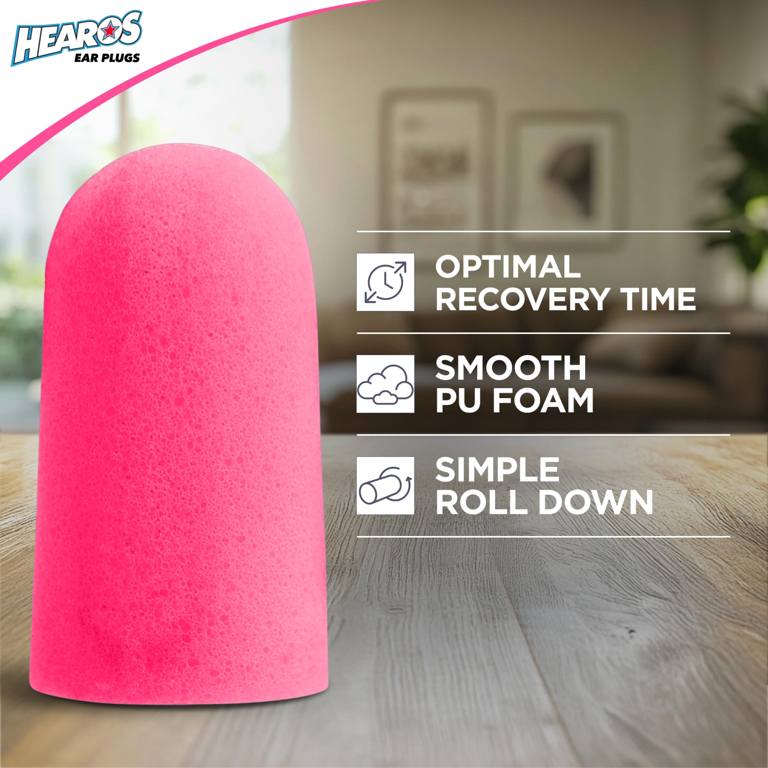 Buy now HEAROS Sleep Pretty in Pink Ear Plugs For Sleeping, 14 Pair (Pack of 1) at indiglob india