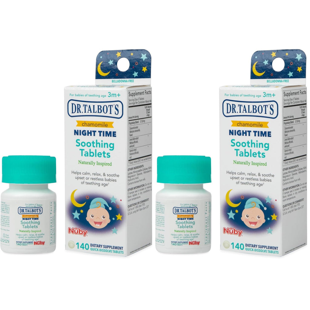 Dr. Talbot's Night Time Chamomile Soothing Tablets - 140 Count | Naturally Inspired - Quick Dissolve