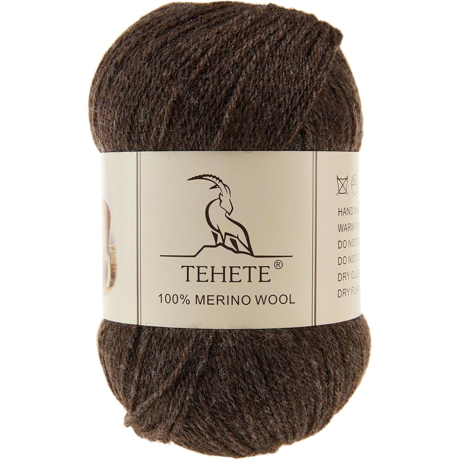 Buy now TEHETE 100% Merino Wool Yarn for Knitting 3-Ply Luxury Warm Soft Lightweight Crochet Yarn (Black) 3Balls Brown at indiglob india