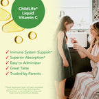 CHILDLIFE ESSENTIALS Liquid Vitamin C Low Sugar Kids, 4 Fl Oz (Pack of 2) | Pure Vitamin C Liquid Supplement, Toddlers, Babies, Immune System Support, Natural Orange Flavor, Kids, Low Sugar