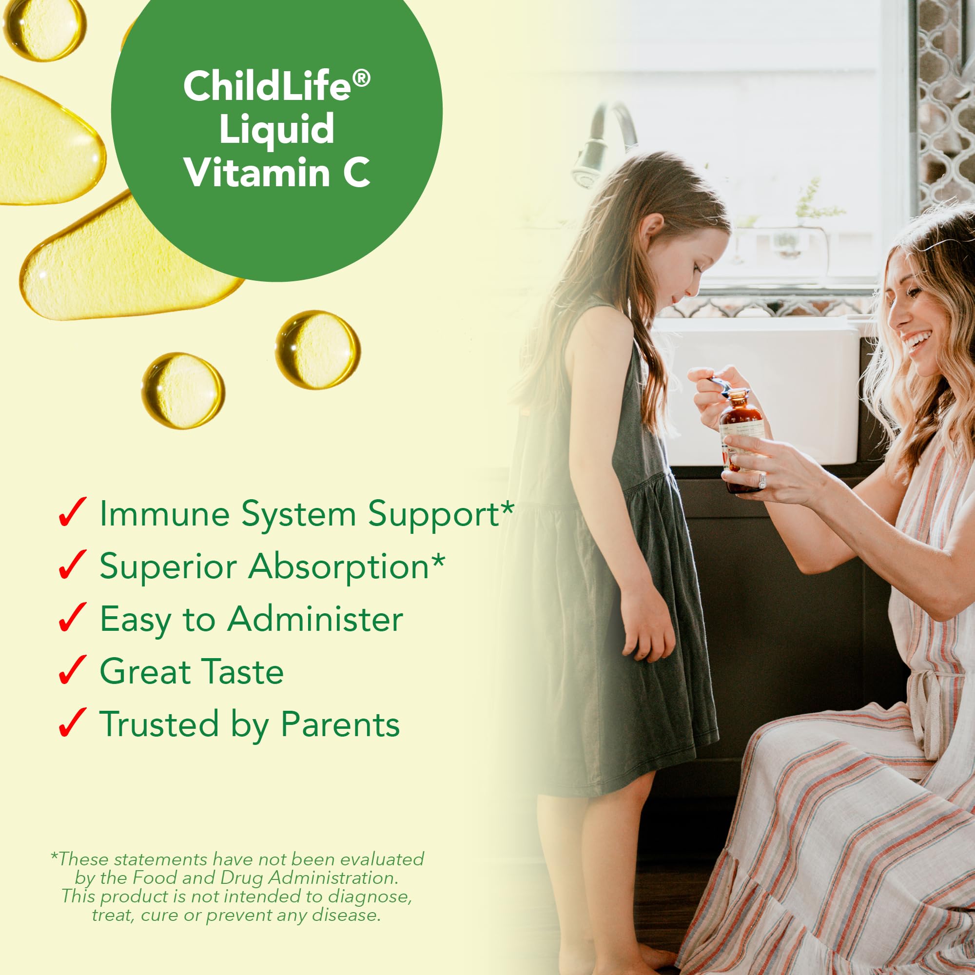 CHILDLIFE ESSENTIALS Liquid Vitamin C Low Sugar Kids, 4 Fl Oz (Pack of 2) | Pure Vitamin C Liquid Supplement, Toddlers, Babies, Immune System Support, Natural Orange Flavor, Kids, Low Sugar