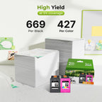 65XL Ink Replaced for HP 65 Ink Cartridges Black/Color Combo Pack 2-Pack