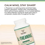 L-Theanine 200mg, Calm, Restful Sleep & Focus, 60 Capsules | Calm & Stress Relief, Restful Sleep Support, Calm Focus Without Jitters, Non-GMO, Third-Party Tested