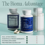 BIOMA Night Metabolism & Sleep - Supports Digestion, Energy Metabolism & Restful Sleep with Melatonin, Vitamin D, Magnesium & More - 60 Capsules (30-Day Supply)