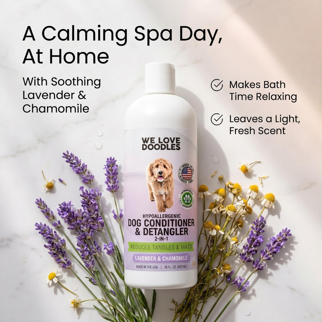 2-in-1 Dog Conditioner & Detangler, for Doodles & Poodles, Lavender, 16OZ