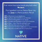 Native Sensitive Deodorant Contains Naturally Derived Ingredients, 72 Hour Odor Control | Deodorant for Women & Men, Aluminum Free with Baking Soda, Coconut Oil and Shea Butter, Coconut & Vanilla