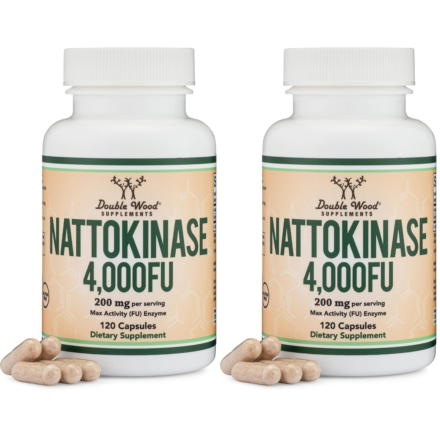 Nattokinase 2,000 FU, Cardiovascular + Blood Pressure Support, 120 Capsules | Blood Flow + Circulation Support, Fibrinolytic Enzyme, Nattokinase Supplement, Two Capsules for 4000 FU, Third-Party Tested