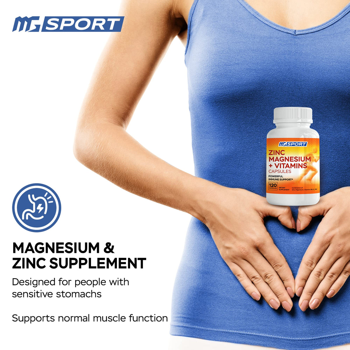 MgSport ZMA Supplement, 120 Capsules