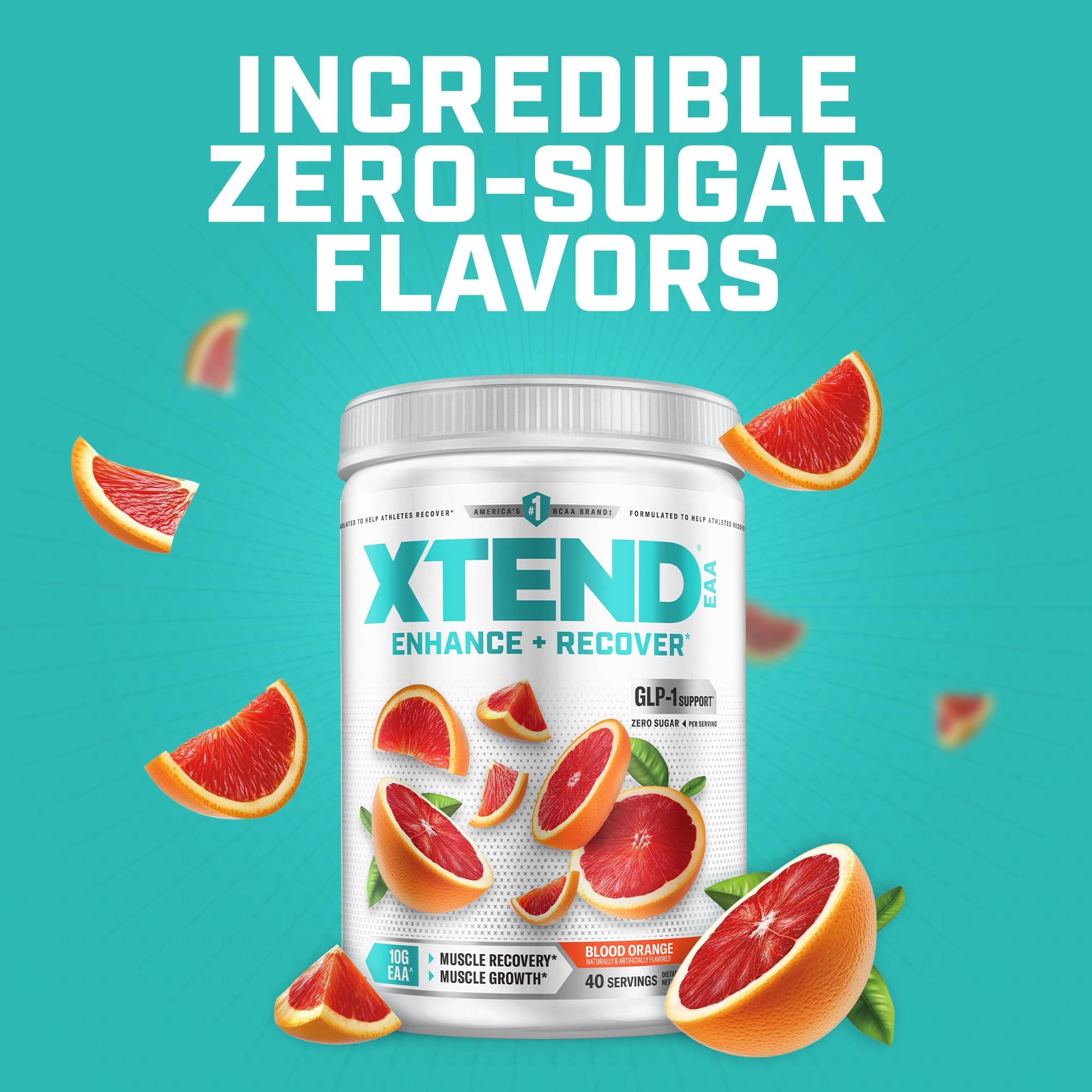 Xtend EAA + BCAA Powder with Zero Sugar, 10g EAAs, 40 Servings