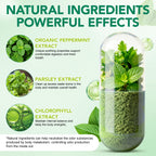 Chlorophyll Body Deodorizing Supplement 120Pcs for Digestion/Gut Health Support, Internal Deodorant Capsules for Overall Freshness, Underarms, Intimate Areas, Private Parts, Natural & Safe Formula|