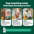 Cedarcide Original Cedar Granules – Cedar Chips for Home & Garden | Repels Ants, Aphids, Spiders, Mosquitos | Smells Great & Easy to Use | 1 Bag (8 lbs)