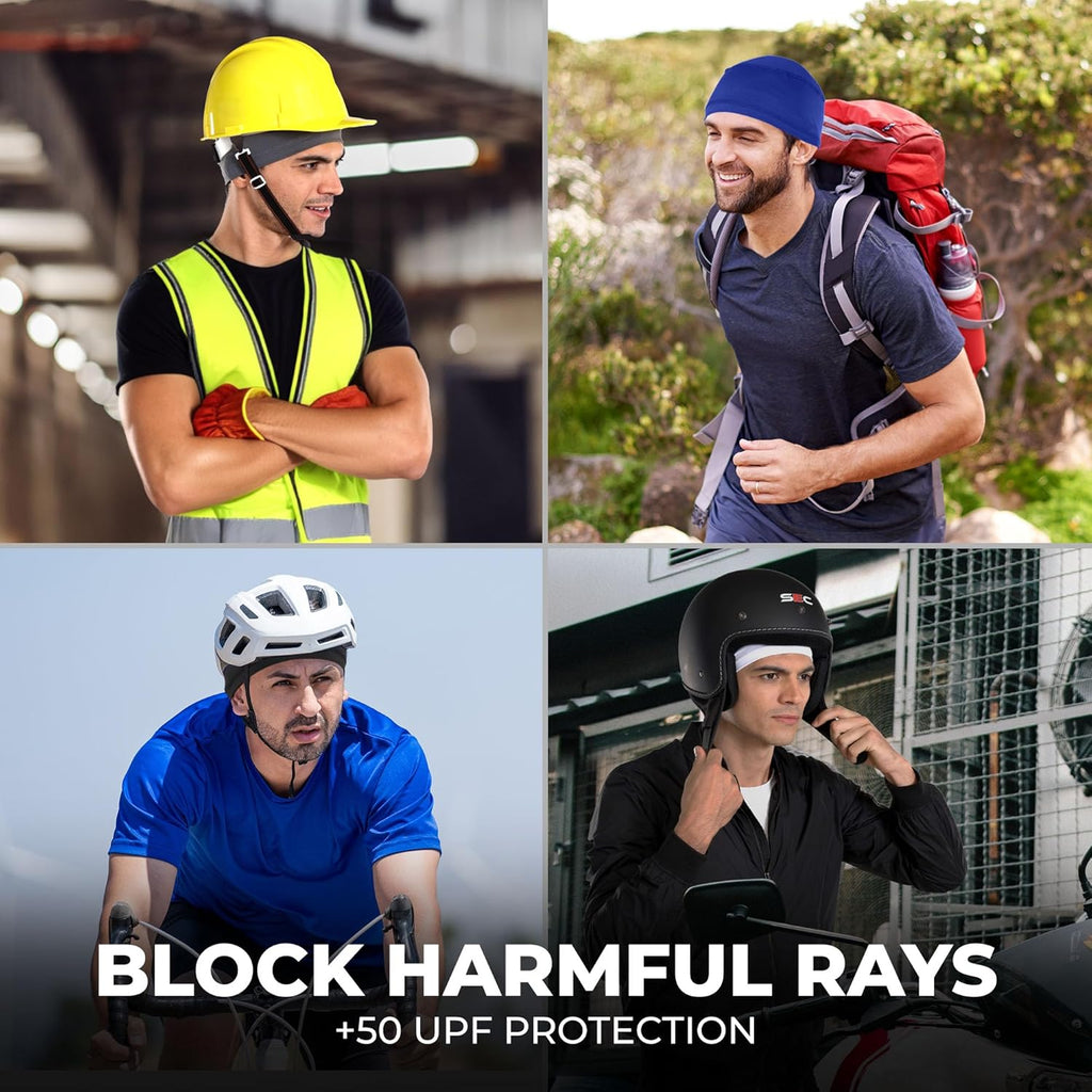 Buy now Cooling Skull Cap for Men - Hard Hat Liner, Cycling Cap, Head Caps for Men, Helmet Liner for Motorcycle at indiglob india