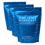Ancient Minerals Magnesium Bath Flakes, Epsom Salt Alternative, 1.65lb | Pure Zechstein magnesium chloride flakes for soaking & whole-body replenishment. 1.65 lb resealable bag.