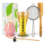 Buy now TEANAGOO MA-01 Japanese Matcha Ceremony Accessory, Matcha Whisk (Chasen), Traditional Scoop (Chashaku), Tea Spoon, Whisk Holder, The Perfect Set to Prepare a Traditional Cup of Matcha.… at indiglob india