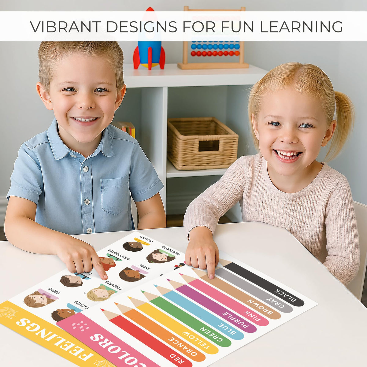 Fun Educational Posters for Toddlers - Set of 16 for Classroom & Homeschool
