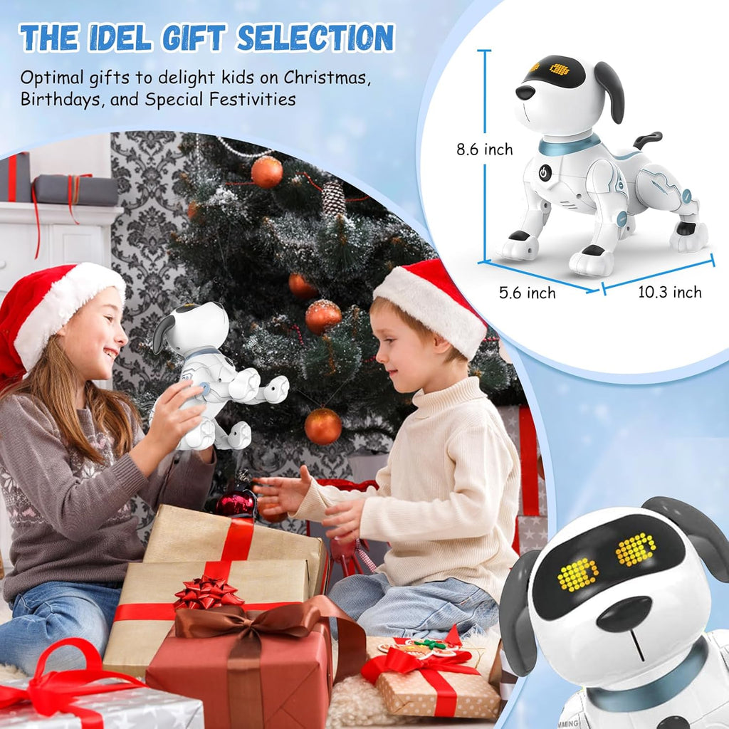 Buy now Robot Dog Toys for Kids, Remote Control Stunt Programmable Robot Puppy Toy Dog Interactive with Commands Sing, Dance, Bark, Walk Electronic Pet Dog for Boys Girls Gifts at indiglob india