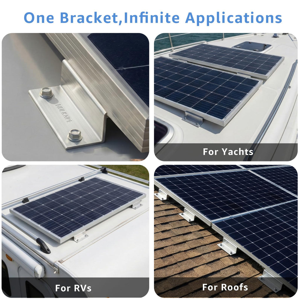 Z Brackets Solar Panel Mounting Kit (16 Pack) - Heavy Duty Corrosion-Resistant Aluminum for RV, Boat, Roof & Off-Grid Installations