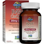 Garden of Life Raw CoQ10 200mg, with Omega 3 6 9 for Heart Health, 60ct | Vegetarian Omega 3 6 9 Supplement Raw Co Q 10 Chia Seed Oil, Whole Food Nutrition with Antioxidant Support, Coenzyme q10