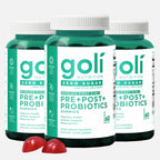 Goli Zero Sugar Pre Pro Postbiotic Gummies - Worlds First 3-in-1 with DE111, XOS, MCC1849 - No Sugar Alcohols - Vegan, Keto-Friendly, Non-GMO