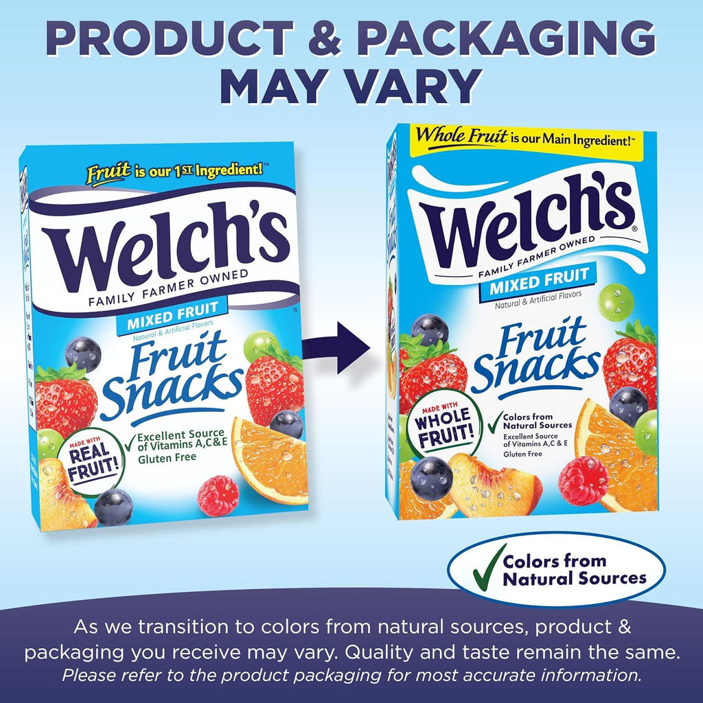 Buy now Welch's Fruit Snacks, Mixed Fruit Snack Box, Gluten Free, 0.8oz Snack Packs (Pack of 40) at indiglob india