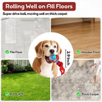 Dog Toys Interactive Rolling Ball with Rope, Motion-Activated