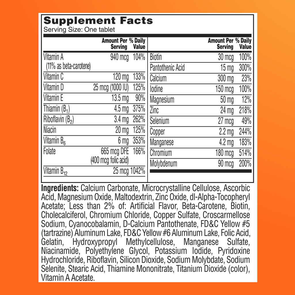 One A Day Multivitamin for Women 50 and Over Tablets, Womens Multivitamin 50 plus with Vitamins D, C, E, Zinc & Biotin, Daily Vitamins for Woman 50+, 100 Ct (Packaging May Vary)