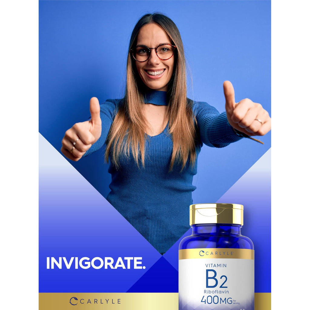 Carlyle Vitamin B-2 400mg | 180 Count | B2 Riboflavin