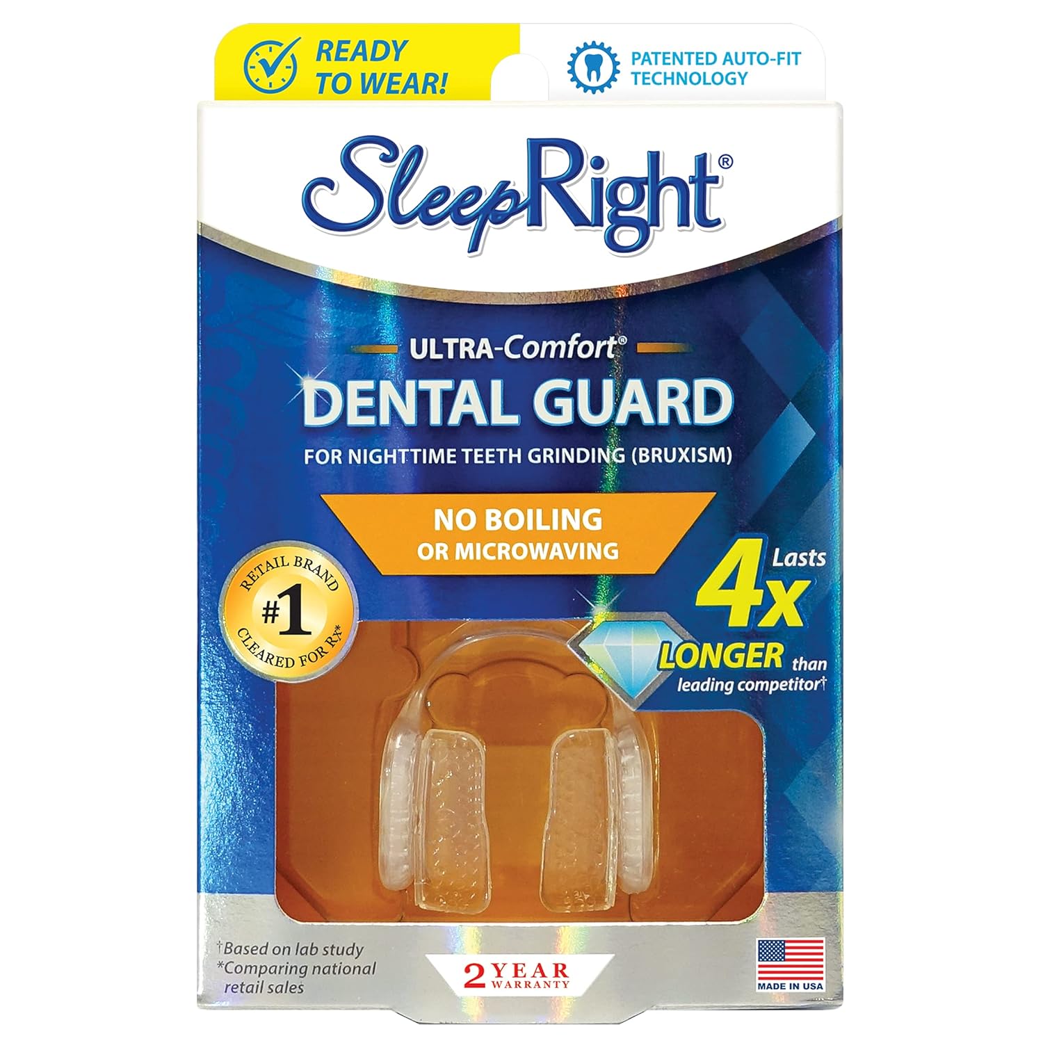 Buy now SleepRight Ultra-Comfort Dental Guard Mouth Guard to Prevent Teeth Grinding - No Boil - Extra Strong at indiglob india