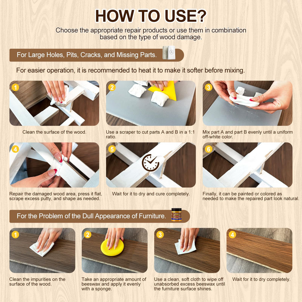 Boncart Wood Furniture Repair Kit-Set of 31