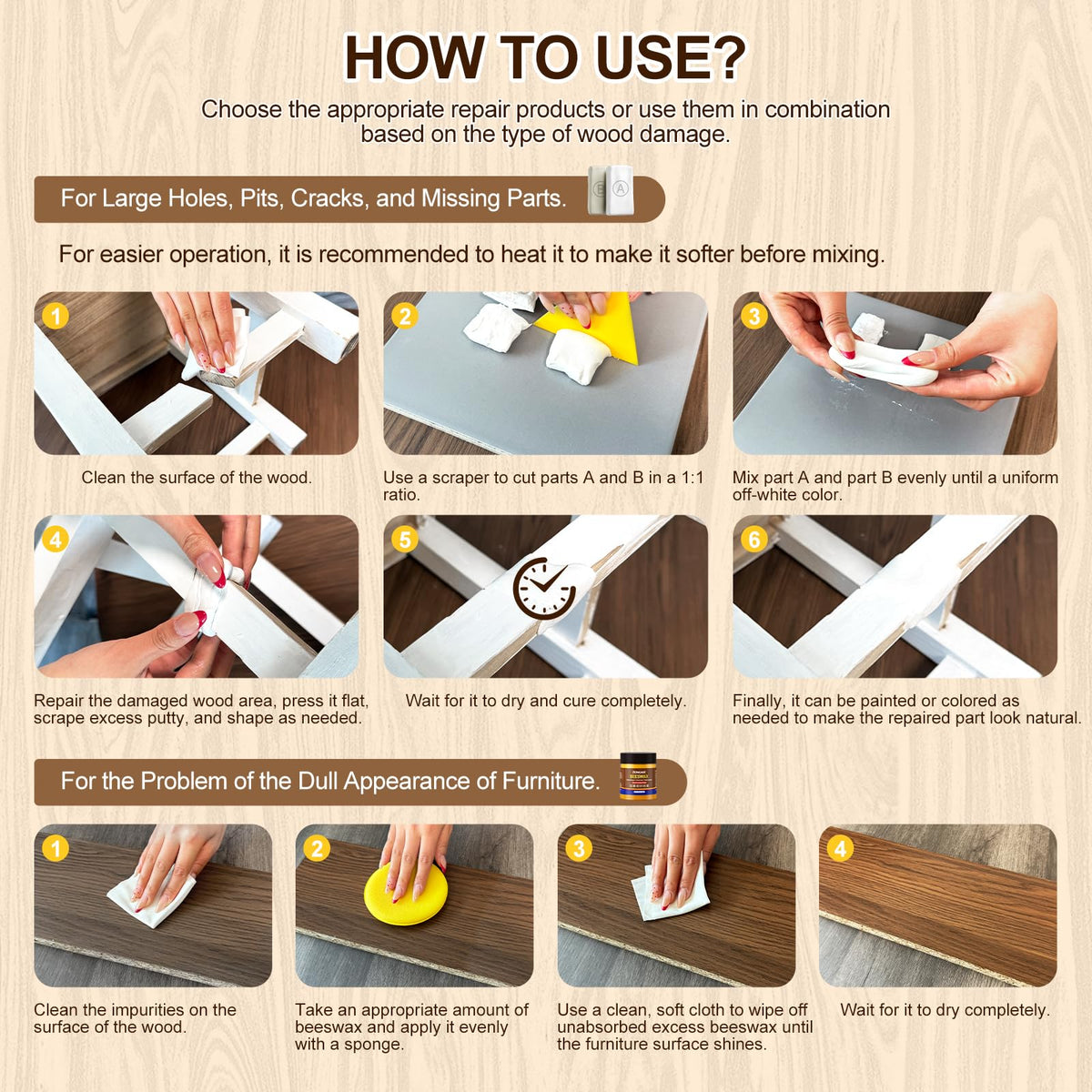 Boncart Wood Furniture Repair Kit-Set of 31