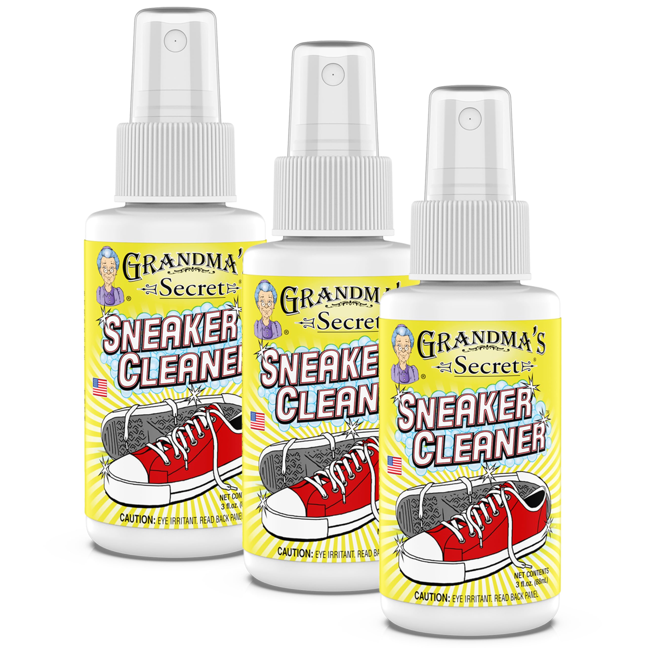 Buy now Grandma's Secret Spot Remover for Clothes - Chlorine, Bleach and Toxin-Free - Fabric Stain Remover Removes Oil, Paint, Blood and Pet Stains – 2 Ounce, Pack of 2 Sneaker Cleaner 3.00 Fl Oz (Pack of 3) at indiglob india