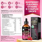 Vitamin B Complex, Vitamin B12 Liquid Drops, B1, B2, B6, B3, B5, Biotin