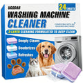 Washing Machine Cleaner Tablets 24-Pack, 3-Layer Formula Deep Cleaning, Pet Hair & Odor Removal, Residue & Build-Up Cleaner for HE, Front Load & Top Load Washers
