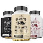 Ancestral Supplements Beef Liver Support Capsules, Iron & Energy, 180 Ct | Freeze-dried, Non-GMO Liver Rich in Heme Iron, Vitamin A & B12; Grass-fed, Desiccated, Vital Liver Support, Natural Liver