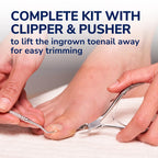 Dr. Scholl's INGROWN TOENAIL PAIN RELIEVER & TRIMMING KIT, 0.3 oz // Only OTC Treatment Proven to Relieve Ingrown Toenail Pain - Includes Medicated Gel + Foam Rings + Bandages + Clipper & Pusher Tools