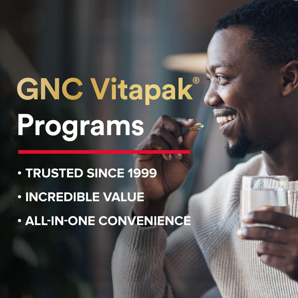 Buy now GNC Men's 30+ Vitapak Program | 5-in-1 Daily Multivitamins and Minerals | Supports Healthy Bones and Stress Relief | 30 Servings at indiglob india