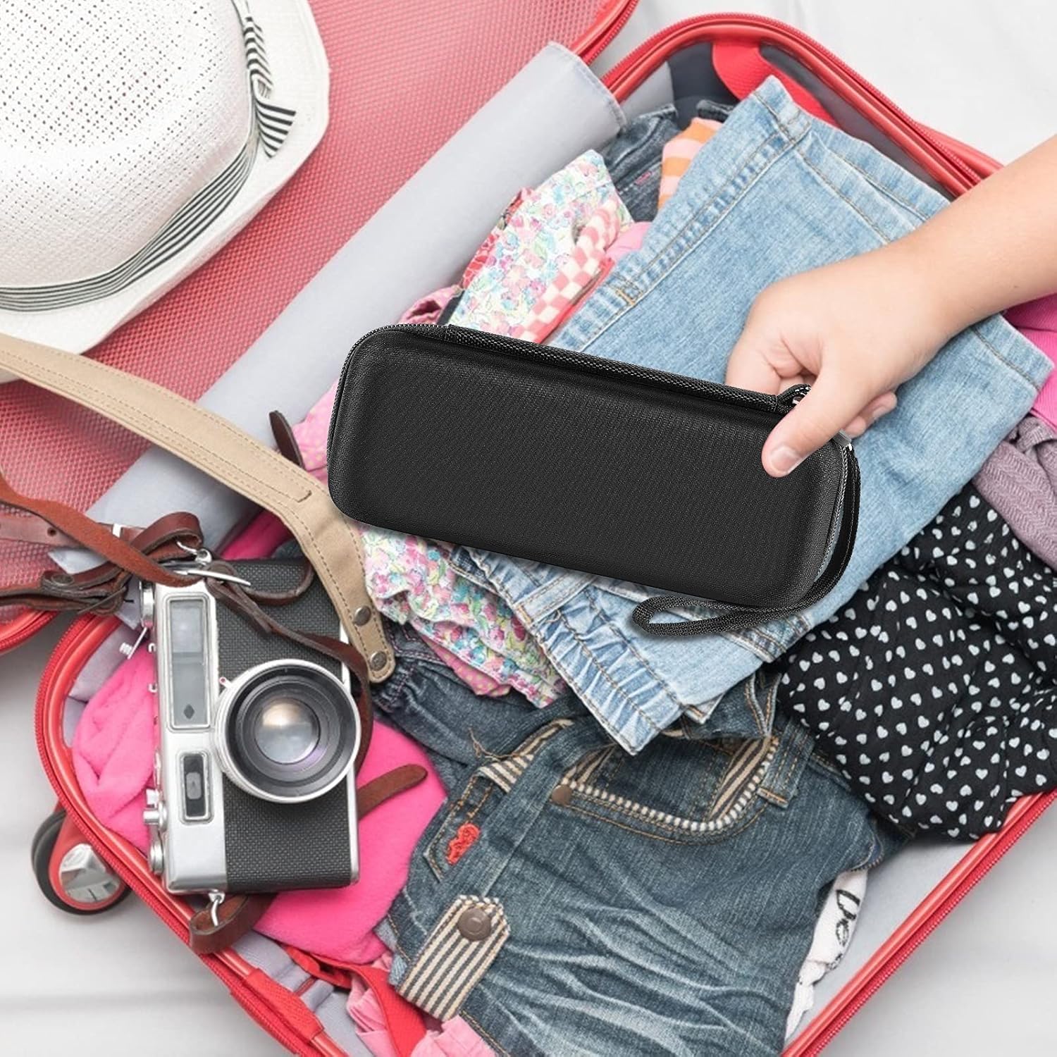 Buy now Toothbrush Travel Case Compatible with Oral-B Pro 1000, 2000, 3000, 3500, 1500/ for Philips Sonicare ProtectiveClean 4100 5100 Electric Toothbrush with Mesh Pocket for Accessories - Black (Bag Only) at indiglob india